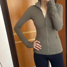 LULU ZGLY夹克修身长袖瑜伽服上衣紧身开衫瑜伽跑步立领运动外套
