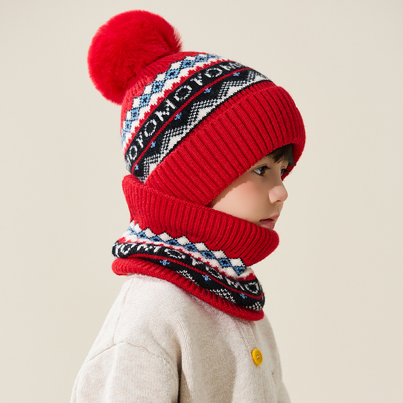 Sombreros de lana para niños, niñas y niñas, cuello de otoño y invierno, sombreros de punto cálidos azules, sombreros de cuello para bebés a prueba de viento image 3