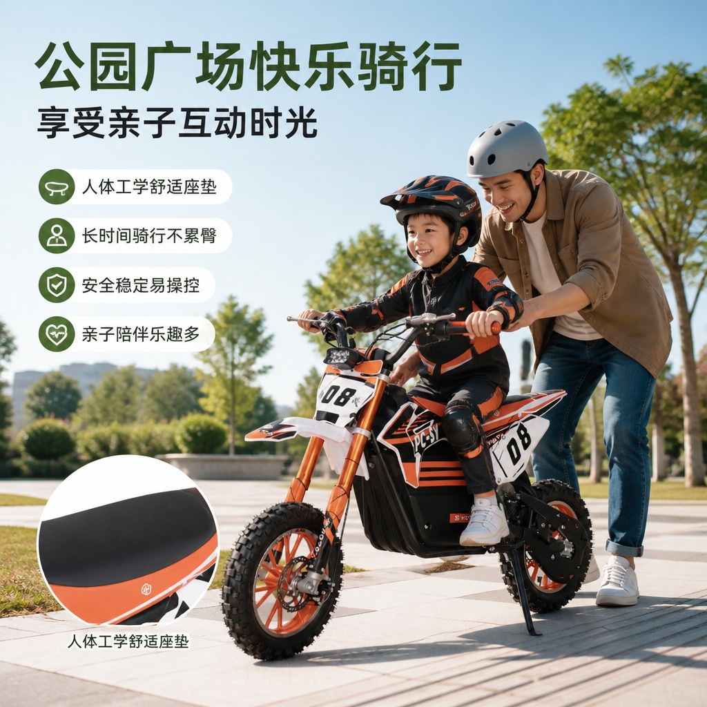 KTM portable hub motor lead-acid battery electric off-road motorcycle, children's motorcycle, small off-road vehicle, 36V 800W
