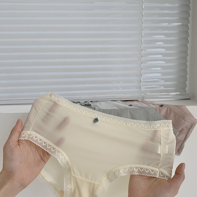 Ice Silk Seamless Underwear for Women, Breathable Modal Crotch, Summer Briefs, Japanese Style, Macaron Ice Feel