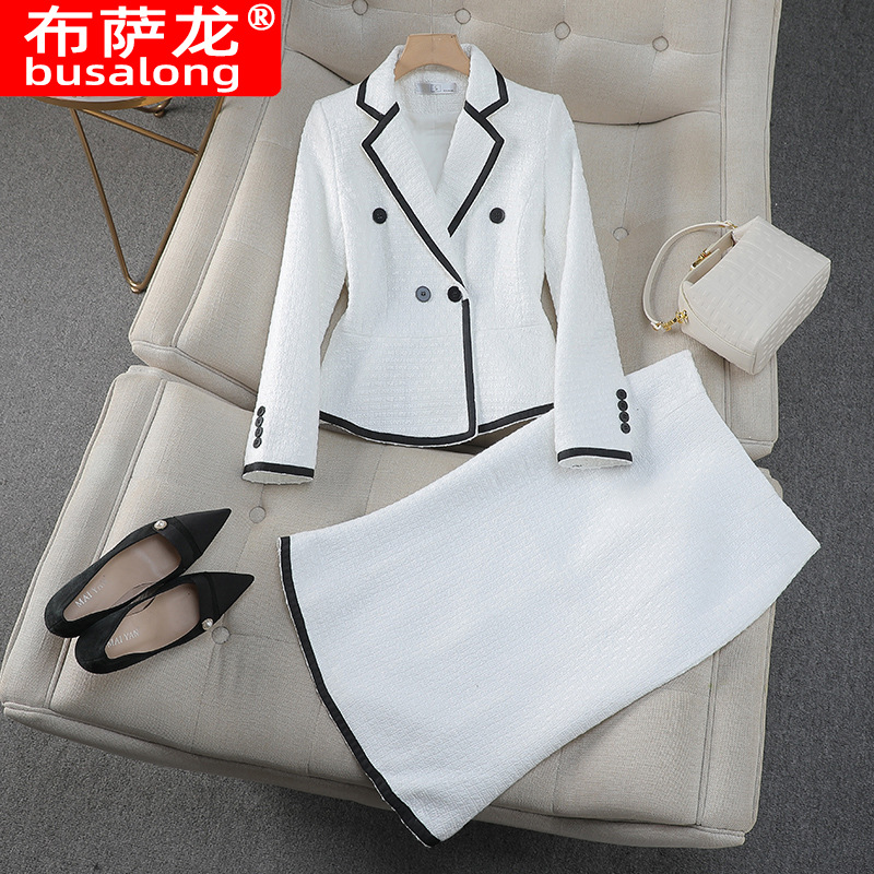 秋冬款女士长袖职业西服正式西裙套装面试销售OL工作服9532
