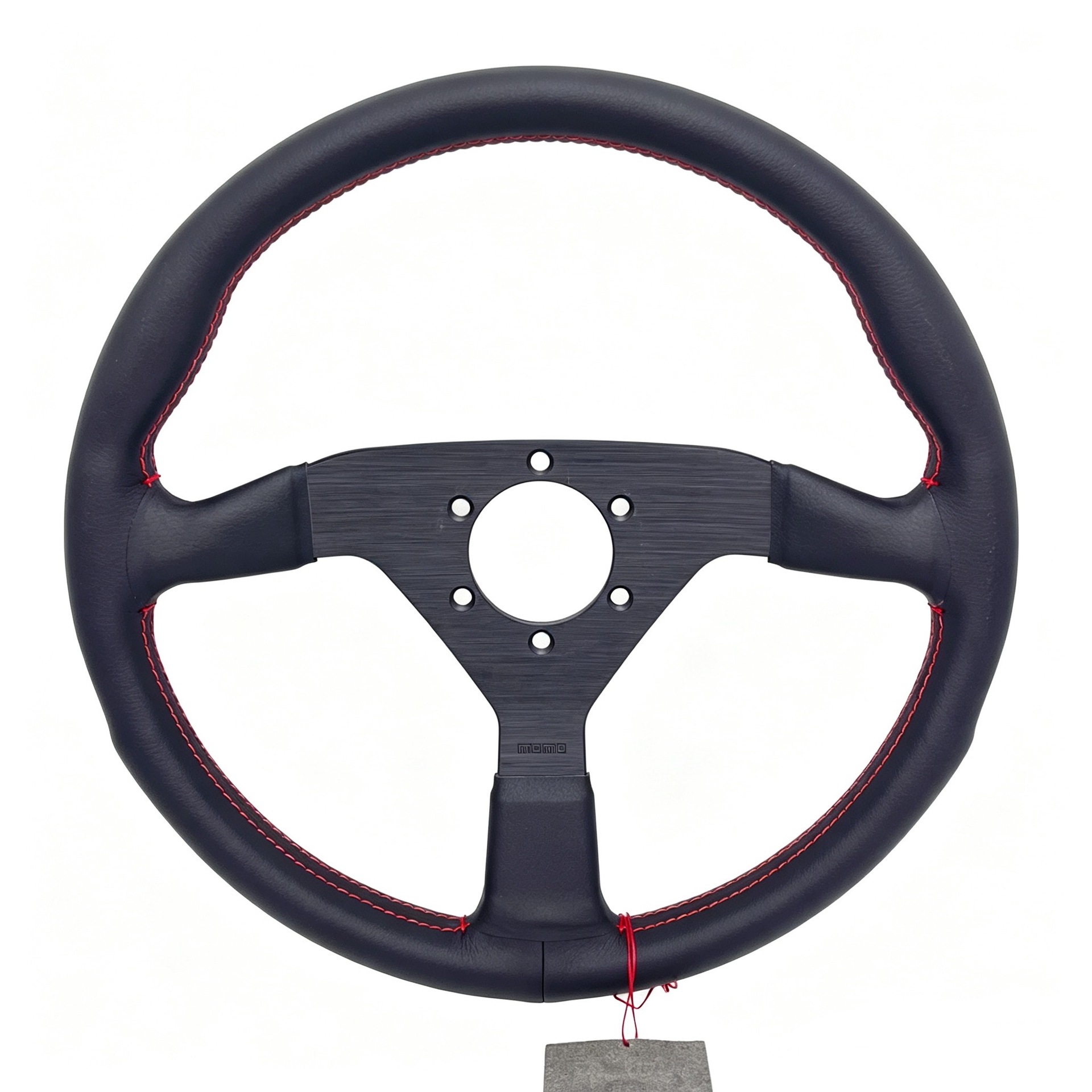 14inch Modified genuine leather car steering wheel V1 flat double-line 5mm thickened bracket drift racing steering wheel