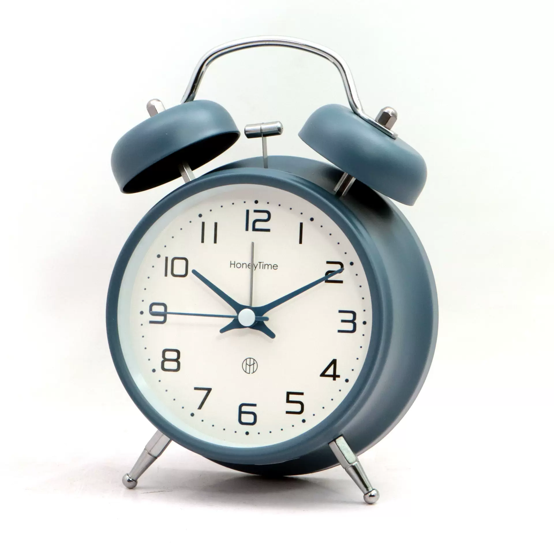 跨境新款初高中生宿舍用金属打铃闹钟桌面用经典简约金属打铃闹钟