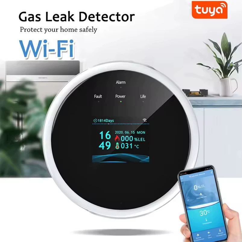 Внешняя торговля WIFI детектор газа Tuya угарный газ взрывозащищенный газовый детектор связующее управление вентиль