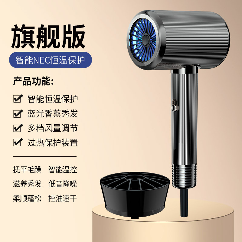 Secador de pelo eléctrico nuevo - Alta potencia, especial para peluquerías, alta velocidad, viento grande, con iones negativos para cuidado del cabello, uso doméstico