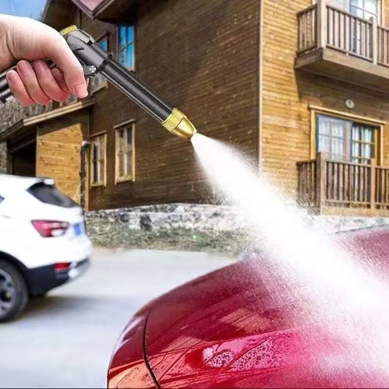 Cross-Border Direct Supply Explosion-Proof Water Gun Plastic Black Thick High-Pressure Water Gun Household Car Wash Water Gun Garden Watering Nozzle