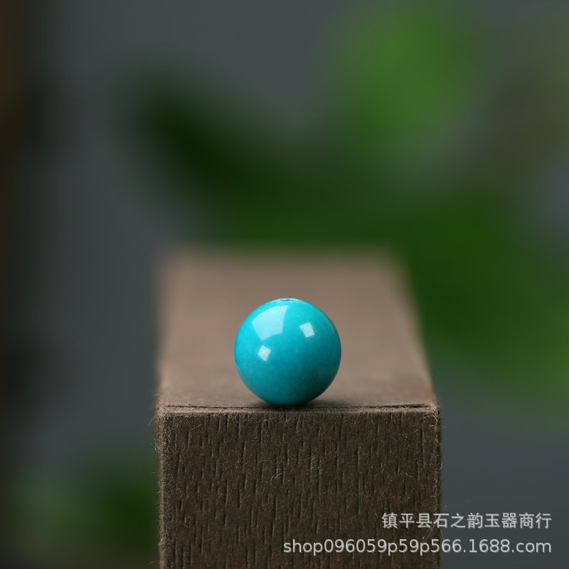 Natural Turquoise 6/8/10mm Round Beads Single Beads DIY Bead Chain Pendant Earrings New Chinese Jade Accessories