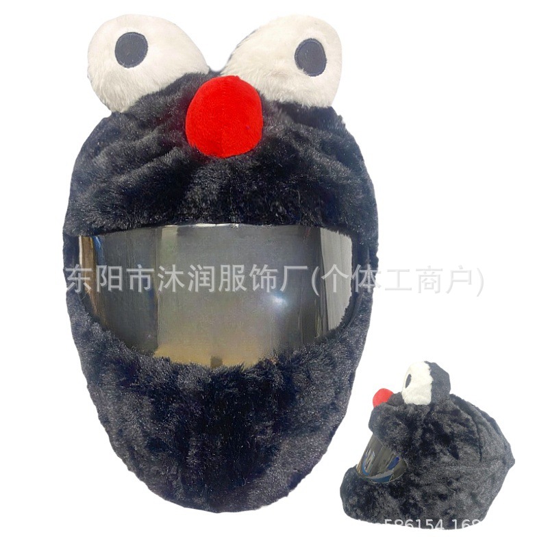 Funda protectora de casco divertida con personalidad de punto transfronterizo, máscara de ciclismo, accesorios de decoración de motocicleta, conejo, tiburón, tres ojos