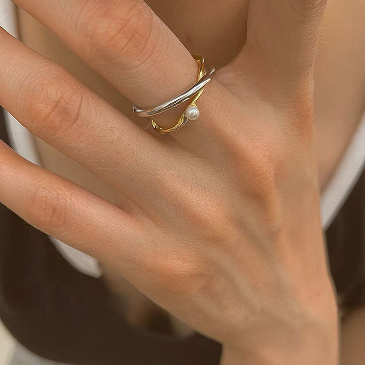 Brand small design trend ring pearl