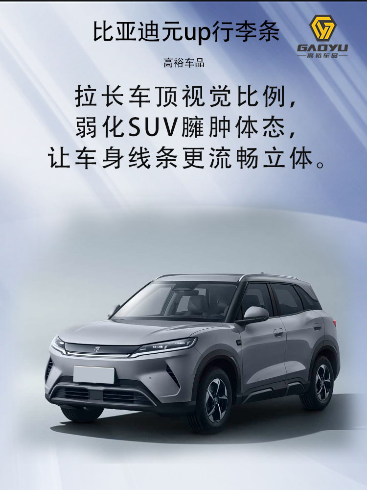 Suitable for BYD Yuan UP roof luggage rack, screw-fixed aluminum alloy luggage bar, BYD Atto2