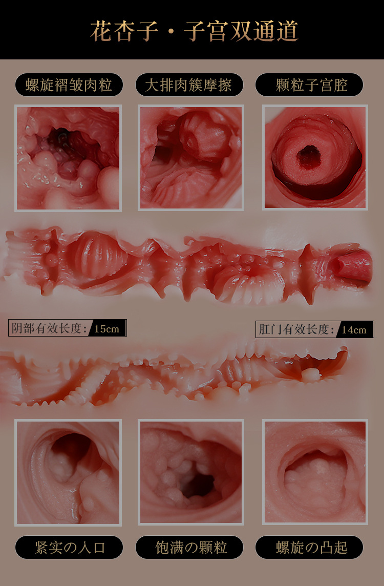 Jiuai Half-Body Realistic Doll Mold TPE Manual Masturbator with Big Butt Design — detail image 17