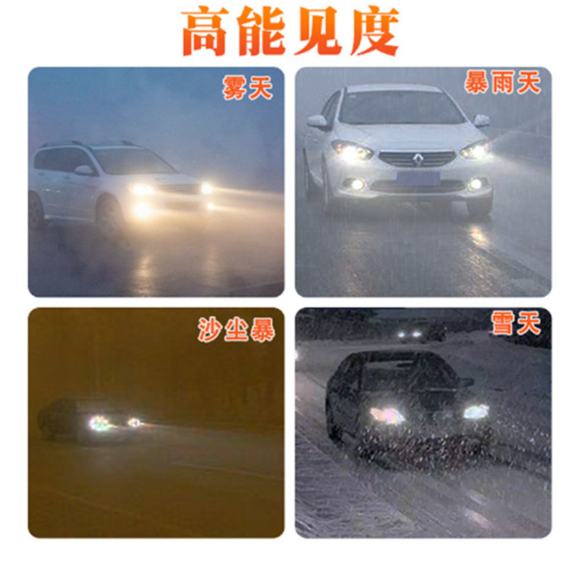 Aplicable a la modificación de automóviles Toyota Honda tres lámparas de niebla láser directas de doble lente de luz LED