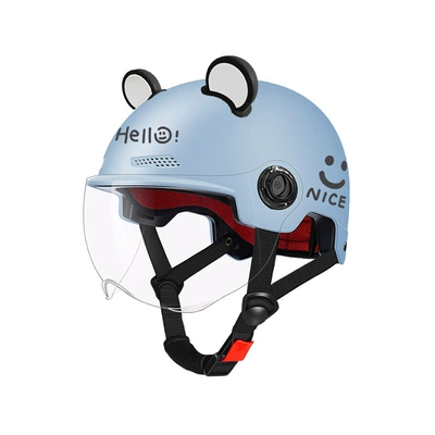 Protection Cycling Helmet for All Seasons — Motorcycle Safety Supplies - new-national-standard-blue-short-transparent-free-cute-ears-one-size-fits-all