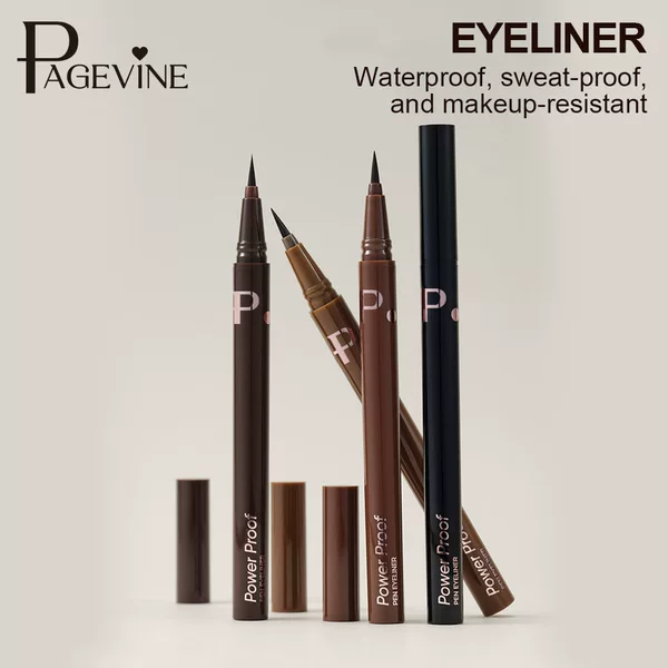 Amazon Page Vine Fiber-Tip Liquid Eyeliner Pen with Soft Bristles, Waterproof, Non-Smudging, Cross-Border 0412