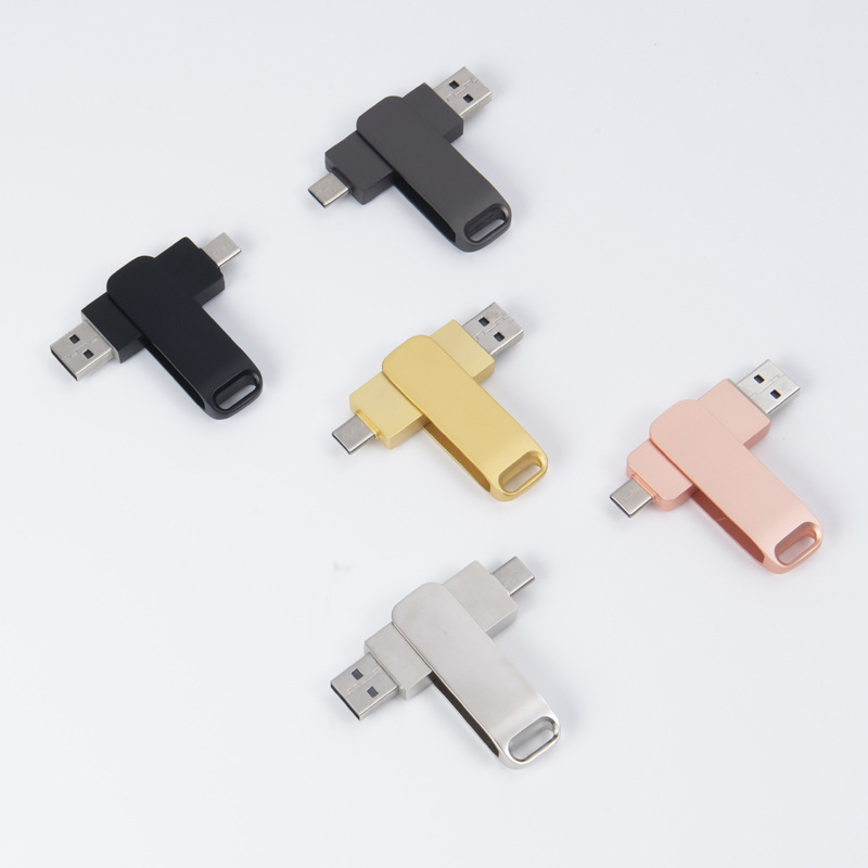 type-c 携帯電話とコンピュータ両用 USB フラッシュドライブ 16 グラムデュアルインターフェイス 64 グラムカスタマイズされたロゴ金属回転 32 グラム USB フラッシュドライブ卸売|undefined