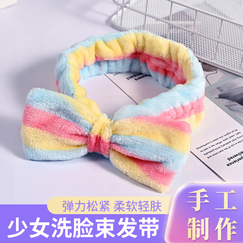 [logo personalizado] bordado transfronterizo europeo y americano 230 gramos franilla de punto sólido mariposa final correa de pelo