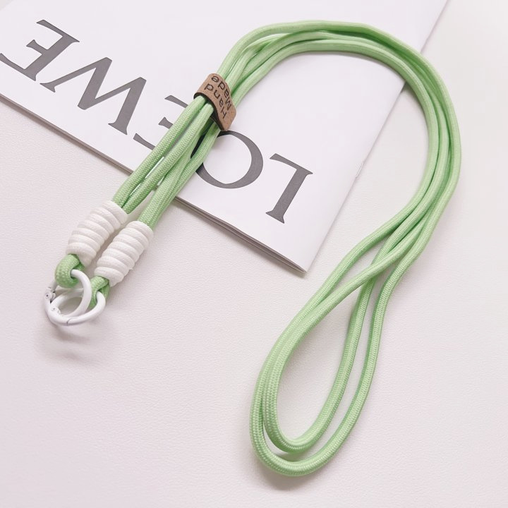 더블 링 롱 스마일리 페이스 - 녹색과 흰색