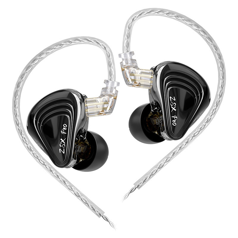 KZ ZSX PRO 5BA + 1DD ハイブリッドドライブヘッドフォン HiFi 音楽スポーツゲーム交換可能なケーブルヘッドフォン|undefined