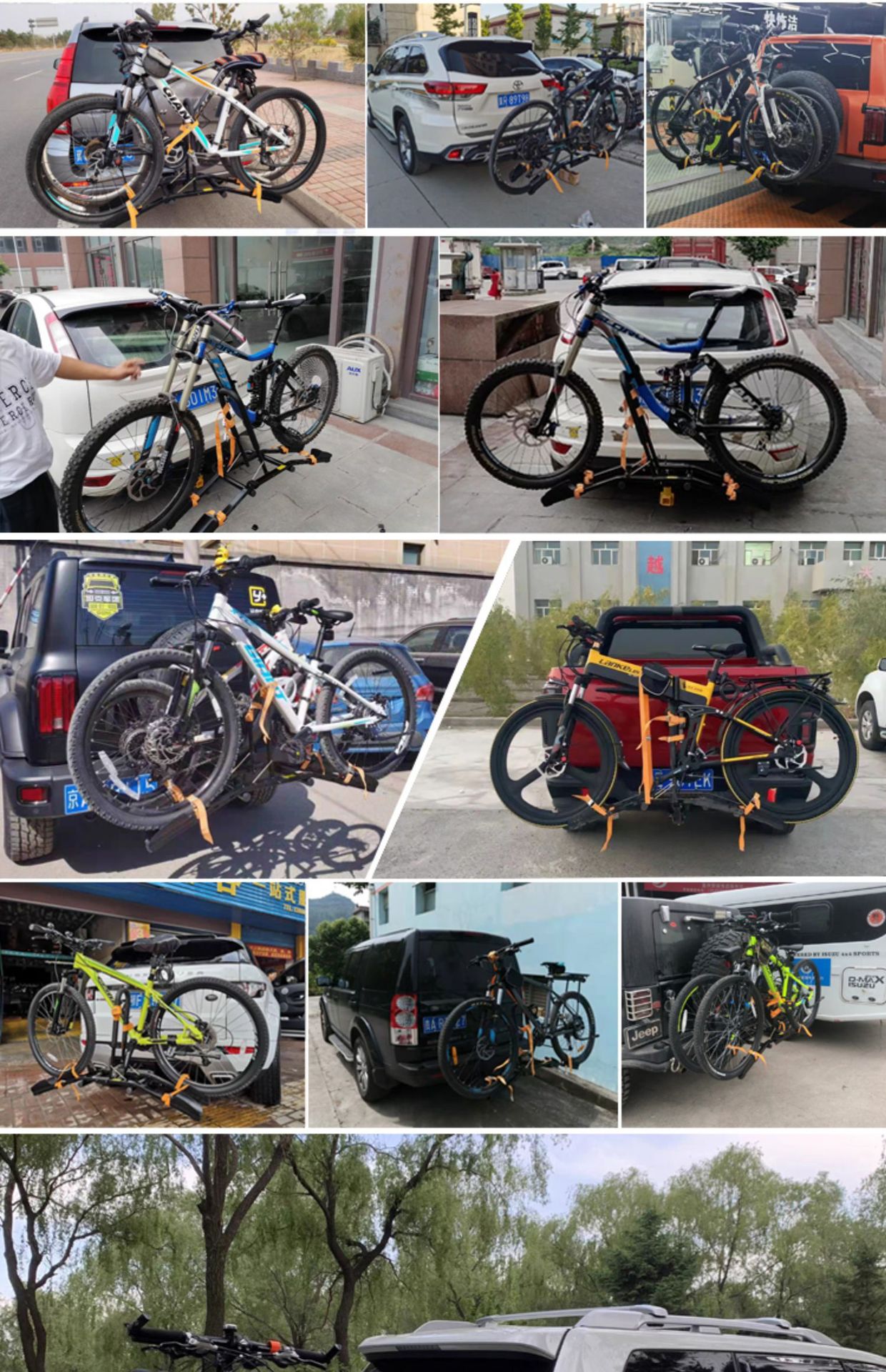 Car Trunk Car Bicycle Frame Rear Hanger SUV Folding Suspension Square Mouth Modified Single Frame
