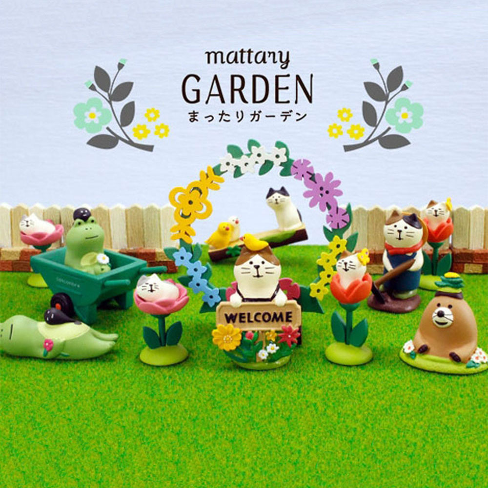 일본 고양이 공예 식료품 zakka 정원사 농부 고양이 유행 창조적 인 개구리 홈 인테리어 수지 장식품