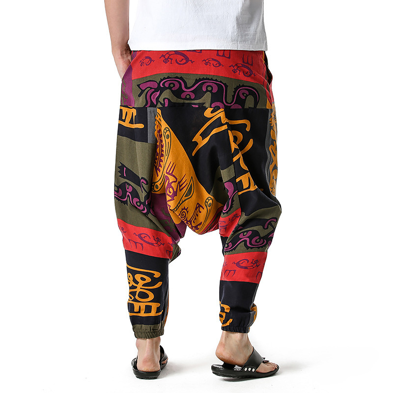 men's and women's foreign trade Harun yoga pants loose bohemian pants hanging pants moth pants 39