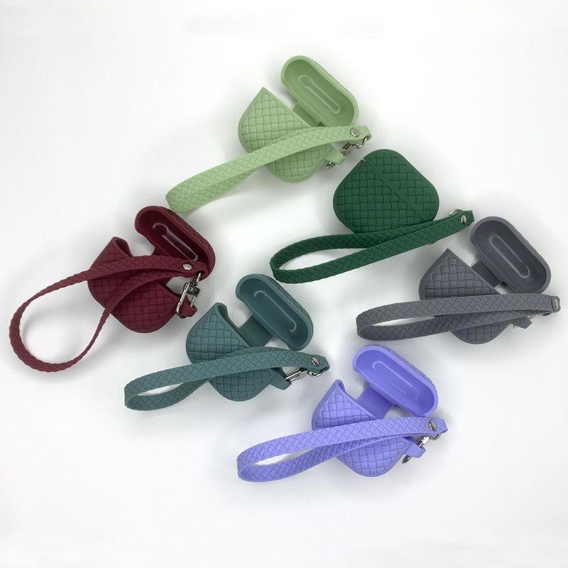 Cross-Border New Product Suitable for Apple AirPods 4 Wireless Bluetooth Headset Silicone Protective Shell Woven Pattern Headphone Shell