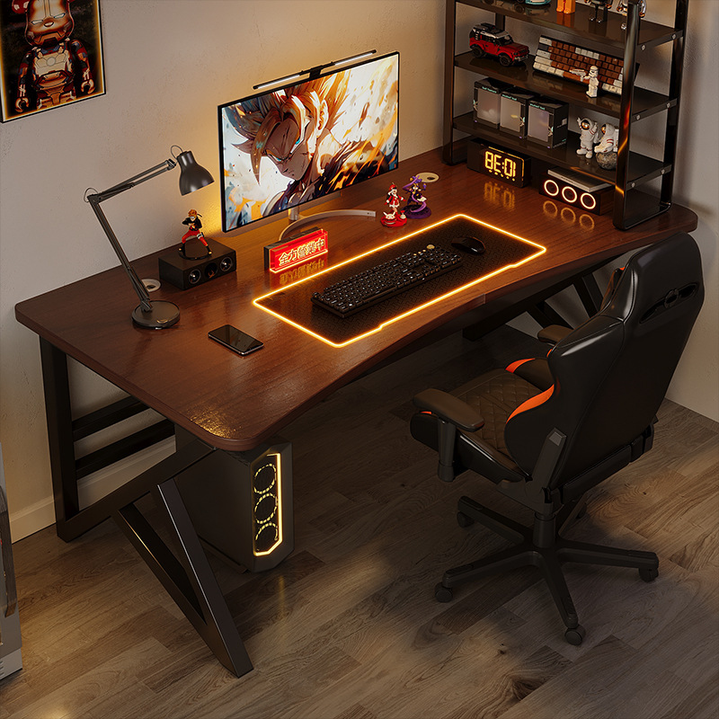 Escritorio de madera maciza Escritorio de computadora Escritorio de deportes electrónicos Dormitorio Hogar Escritorio rectangular simple Escritorio de estudiante Escritorio