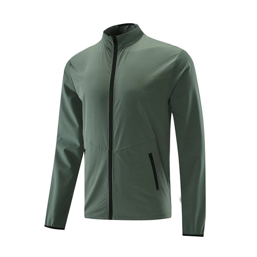 One-piece dropshipping  Spring and Autumn Men's Jacket Sporty Casual Overcoat Stand Collar Open Shirt Running Training Fitnesswear
