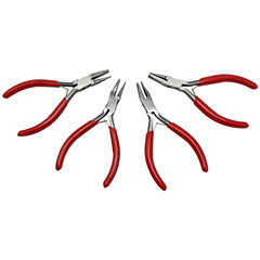 Red-handled wire cutting pliers, stainless steel; red-handled, without joint, with groove; with joint, without groove; with joint, with groove, high-carbon steel wire coiling pliers