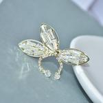 韩国高级感锆石蝴蝶发夹女长款气质水钻流苏边夹超仙网红侧边