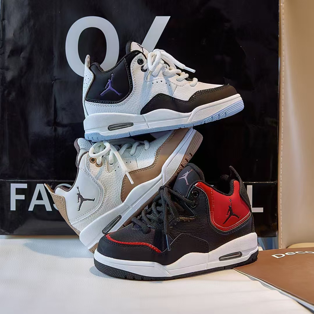 2025冬季新款真皮儿童鞋男童篮球鞋女童加绒运动鞋中大童跑步鞋