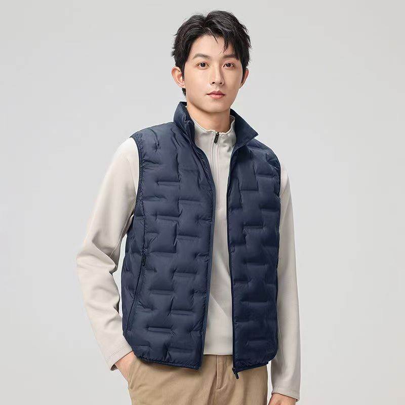 Outdoor layered cotton vest, lightweight and warm, stand-up collar vest, autumn and winter warm, simple and versatile cotton vest Outdoor layered cotton vest, lightweight and warm, stand-up collar vest, autumn and winter warm, simple and versatile cotton vest