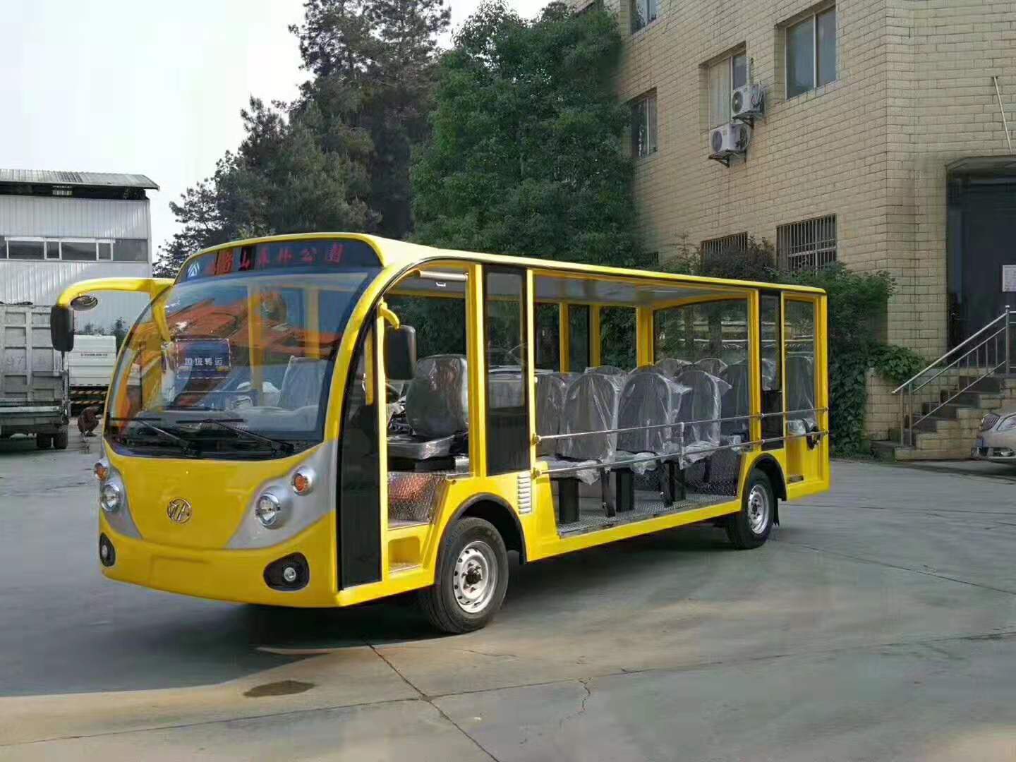 23座厂区电动观光车游览观光电瓶车敞开式不带门蓄电池游览观光车