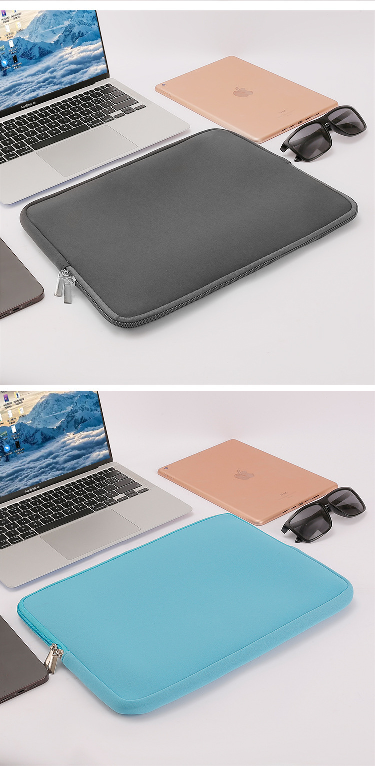 Factory in-stock small-batch wholesale customization of LOGO diving material neoprene rubber zipper notebook computer inner liner bags undefined