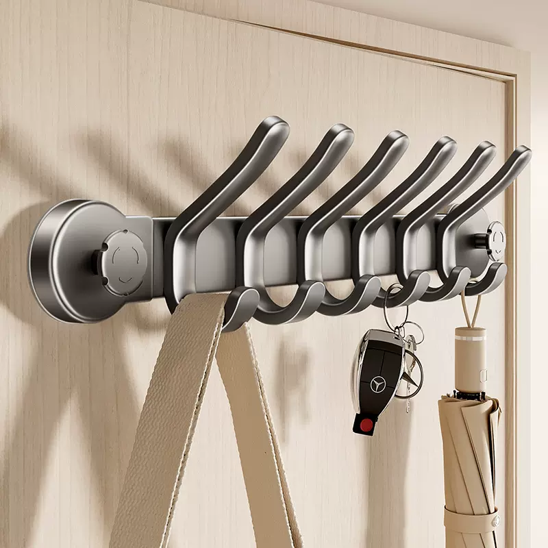 吸盘门后挂钩挂衣架免打孔粘钩强力承重浴室厨房置物架衣服帽排钩