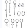 Chain stainless steel, earrings, set, simple and elegant design