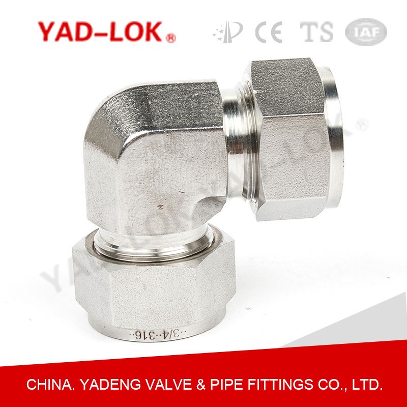 YADLOK亚登不锈钢卡套弯头