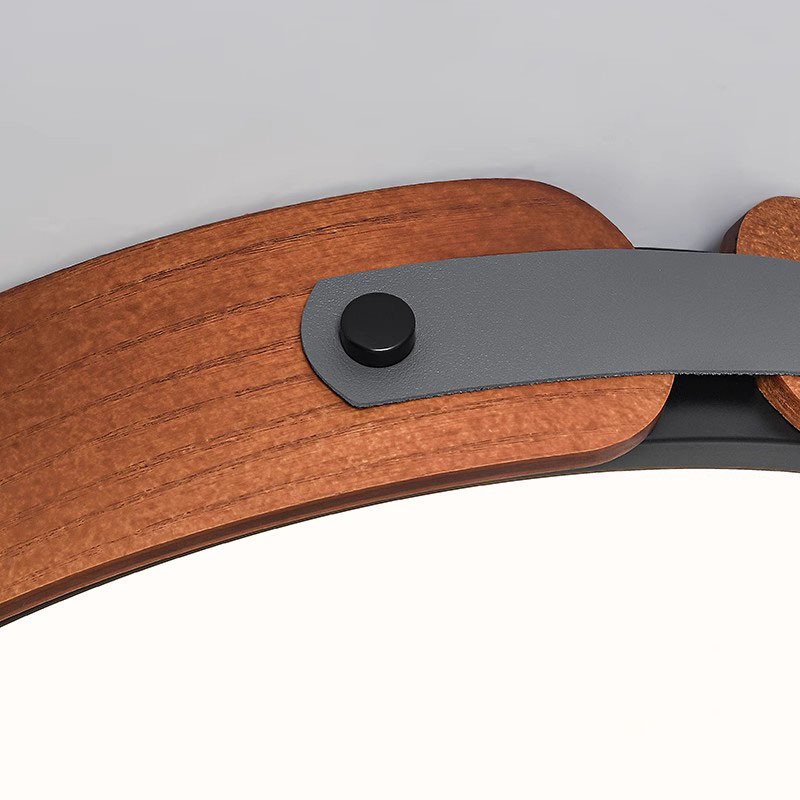 Estilo japonés creativo de nogal lámpara de dormitorio lámpara de techo lámpara de habitación redonda minimalista moderna dormitorio principal comedor lámpara nórdica