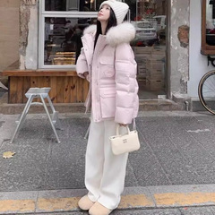 2025年冬季加厚保暖羽绒服女户外工装派克服短款设计感保暖外套女