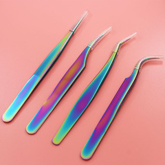 Stainless steel eyelash comb, golden feather eyelash curler, false eyelash assistant, beauty eyelash tool