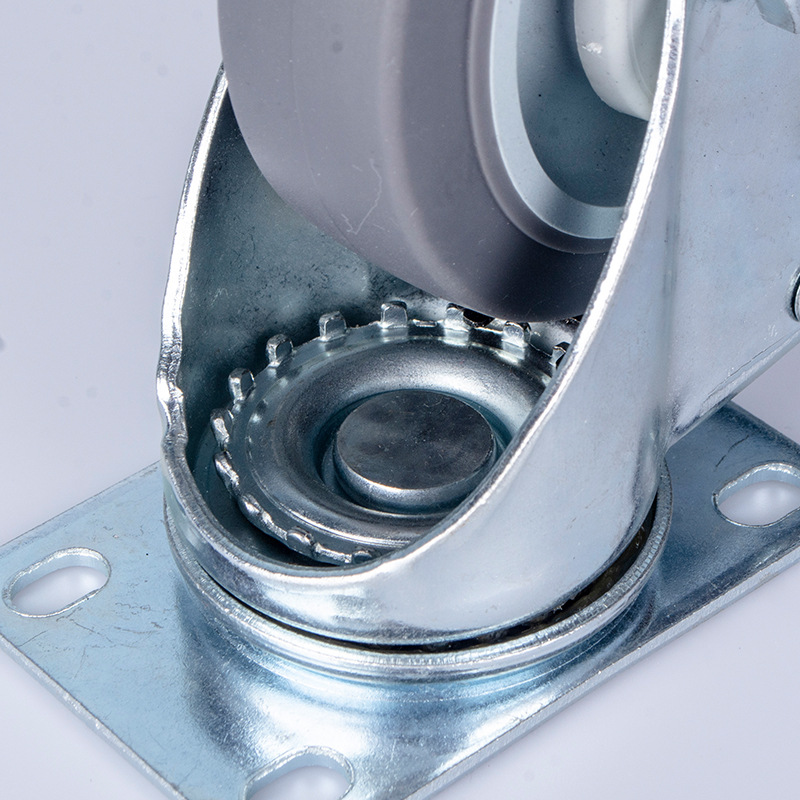 Rueda Silenciosa Mediana para Plataforma 3-4 Pulgadas de Hierro Fundido con Freno para Uso Industrial