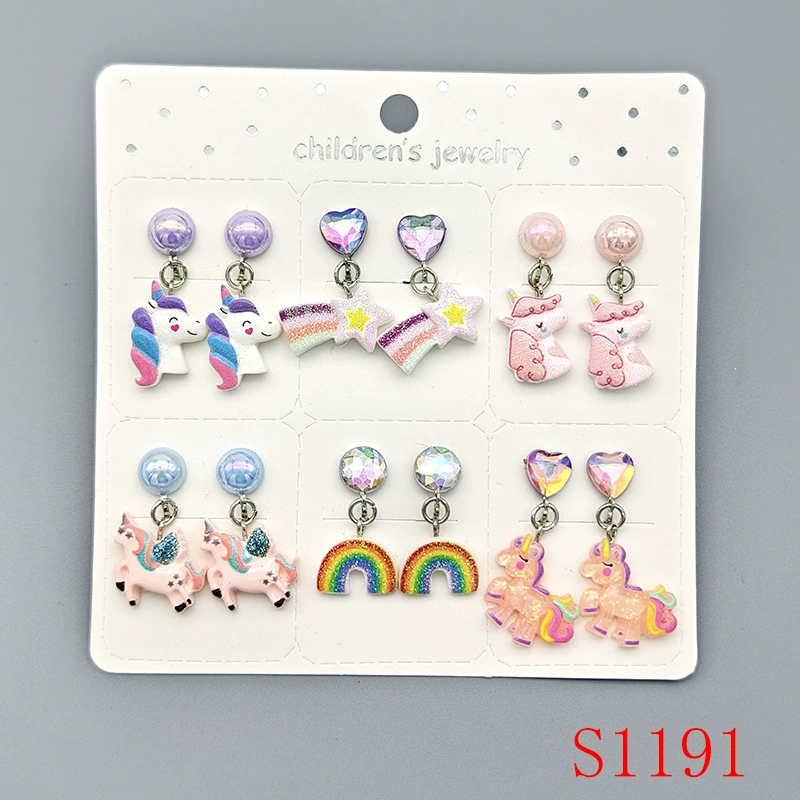 Кукольные серьги для принцессы, заушные клипсы, без pierced ears