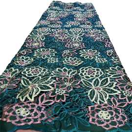 柔软全棉激光镂空绣花朵布料连衣裙服饰花边蕾丝面料Chiffon Lace