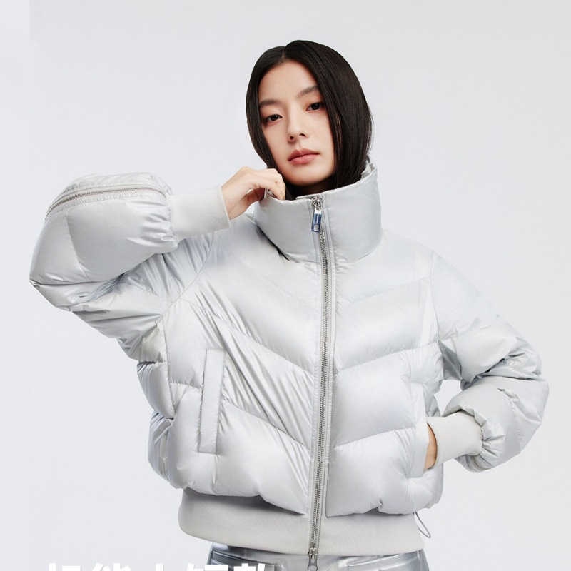棉服女士冬季2026年新款时尚都市通勤短款加厚立领保暖面包服外套