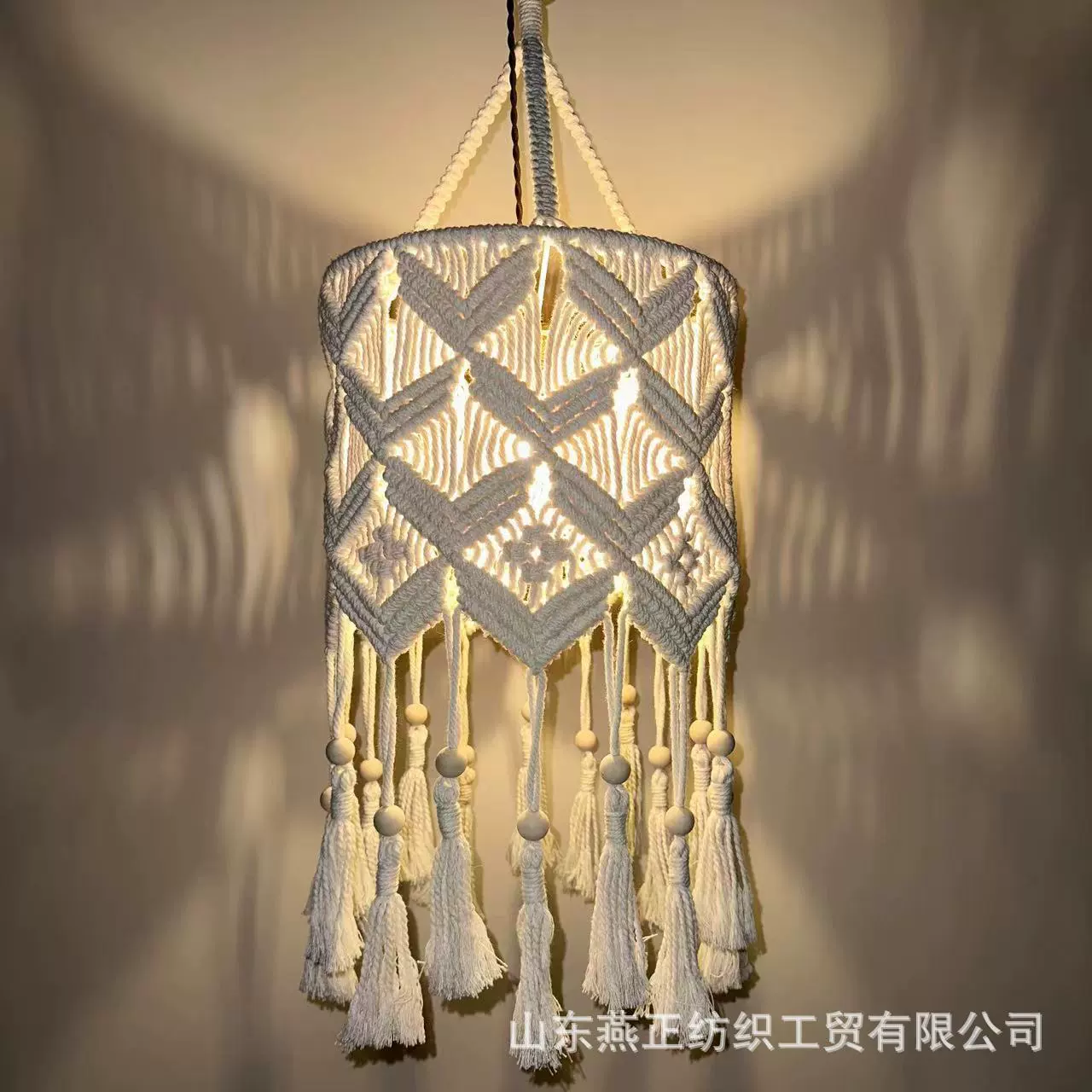 Трансграничные ручные тканые абажуры богемные хлопковые линии подвесные потолочные люстры абажуры гостиная столовая спальня