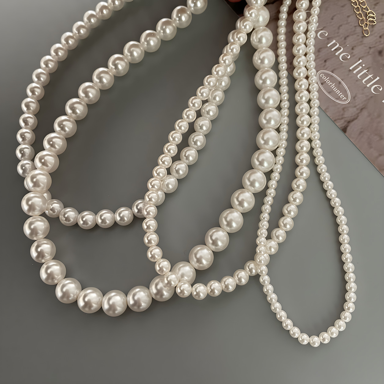 French Luxury Faux Pearl Necklace for Women ins High-End Elegant Versatile Collarbone Chain Trendy Neck Chain