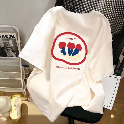 Korean Version Snoopy Short Sleeve T-Shirt for Men and Women, Matching Couple's Outfit, Versatile Fashion Style, Stylish Top, Trendy T-Shirt