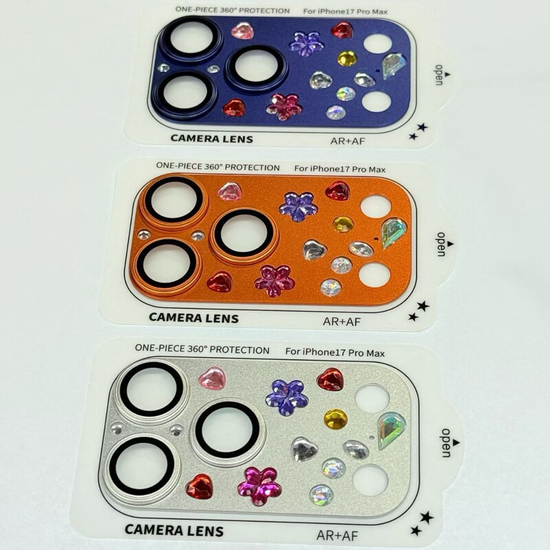 Suitable for Apple 17Promax Built-In Diamond-Encrusted Lens Film, Iphone17Pro Integrated Armor Flash Diamond Protective Film Suitable for Apple 17Promax Built-In Diamond-Encrusted Lens Film, Iphone17Pro Integrated Armor Flash Diamond Protective Film
