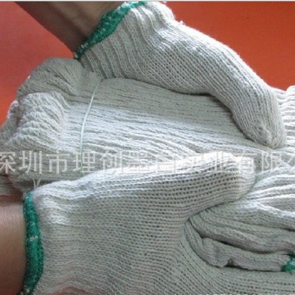 加厚800克 劳保手套工作线手套耐磨棉纱防护白手套劳动劳防批发6