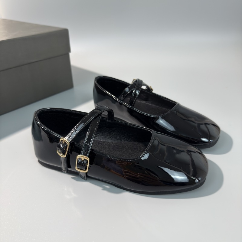 Foreign Trade Girls' Leather Shoes New Square Toe Shallow Performance Shoes Ballet Soft Sole Princess Shoes Kidsren's Mary Jane Shoes